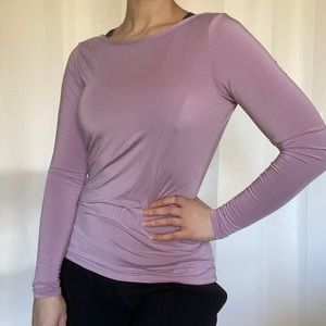 Alphalete Open Back Long Sleeve Top